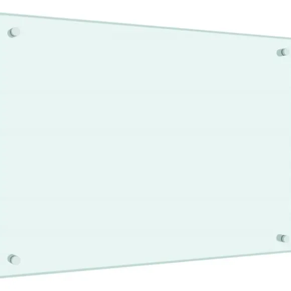 Stänkskydd 2-pack i härdat glas - Praktiskt & Dekorativt | Färg: Vit | Storlek: 70x50 cm