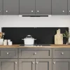 Stänkskydd 2 st svart 80x50 cm härdat glas