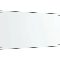 Stänkskydd 2 st transparent 80x50 cm härdat glas