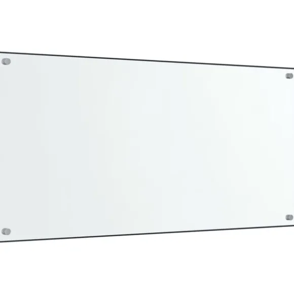 Stänkskydd 2 st transparent 80x50 cm härdat glas