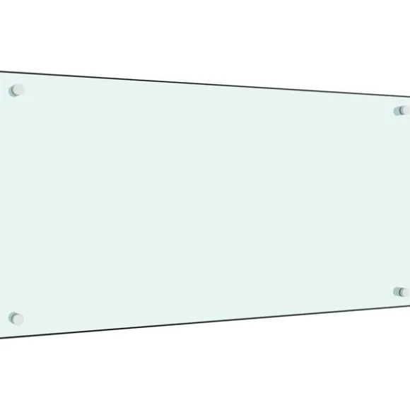 Stänkskydd 2 st vit 80x40 cm härdat glas