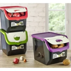 Stor köksbehållare för grönsaker, frukt, potatis, vitlök och bulkprodukter