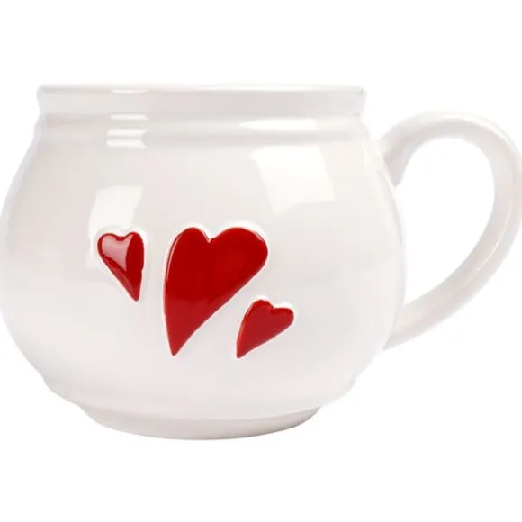 Stor porslinsmugg för att dricka te, örter, kaffe, choklad, värme XL