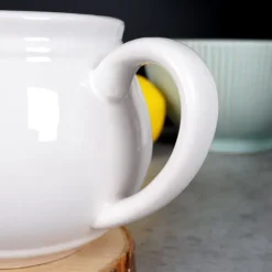 Stor porslinsmugg för att dricka te, örter, kaffe, choklad, värme XL