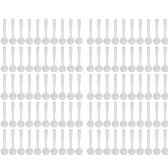 100 st plastgödselsked 2ml/1g mätsked för hög temperaturbeständighet för trädgårdsarbete