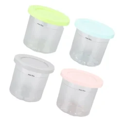4 st. plastglassburkar, ersättning för Ninja NC299AMZ NC300s-serien Creami-glassmaskiner