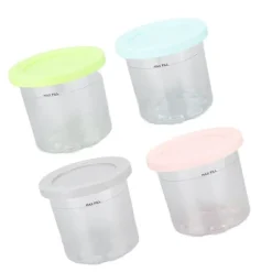 4 st. plastglassburkar, ersättning för Ninja NC299AMZ NC300s-serien Creami-glassmaskiner
