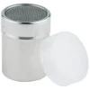 Strødåse rund Ø5.5xH7.5cm 0.15ltr rustfri stål PP låg,10 stk/pk