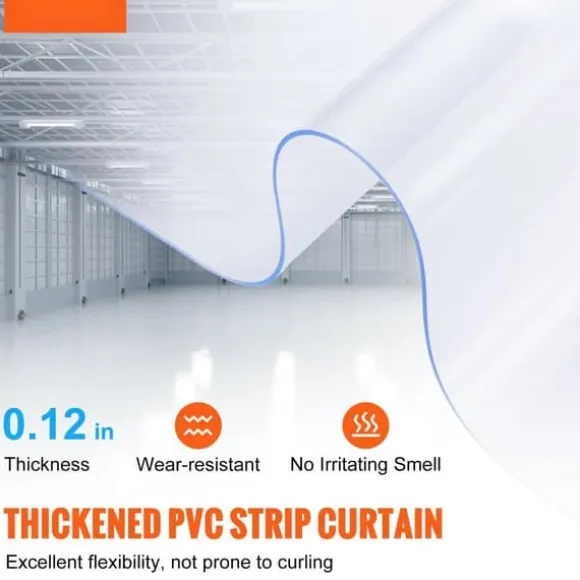 Strip Gardin PVC Dörrgardin 82' x 12" Rullkylare Frys Transparent Plast