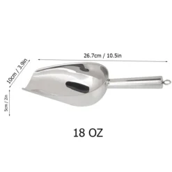1 st rostfritt stål multifunktionell isskopa kaffebönor torkad frukt spade (18oz)