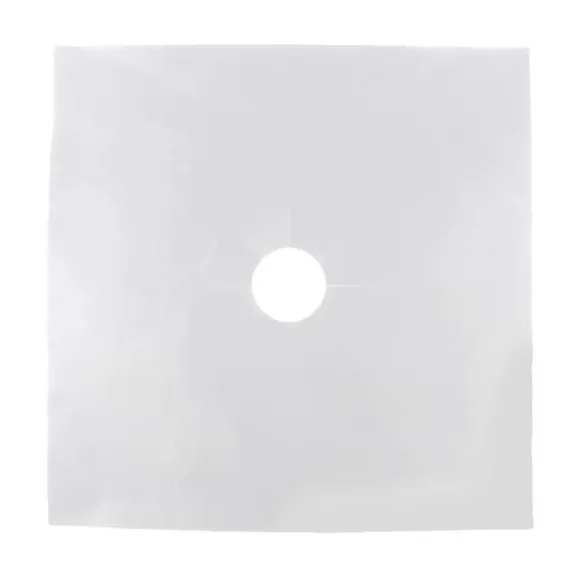 6 st/set återanvändbart skydd i glasfiber för gasspisar, skyddsmatta för köksredskap (silver)