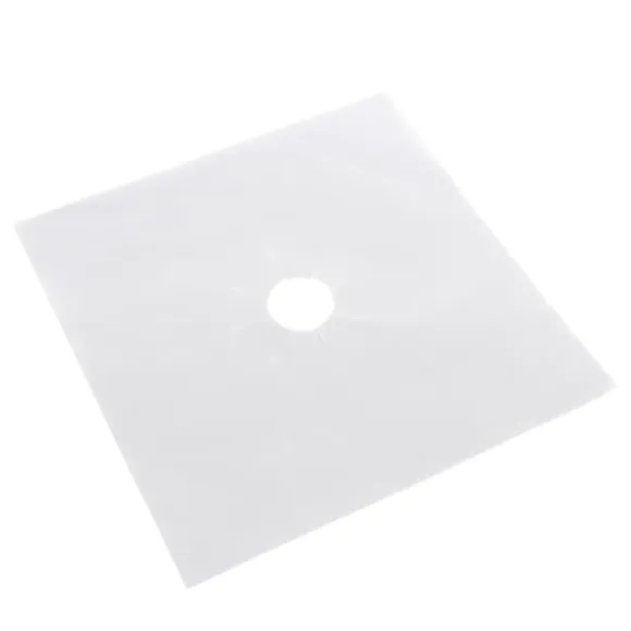 6 st/set återanvändbart skydd i glasfiber för gasspisar, skyddsmatta för köksredskap (silver)