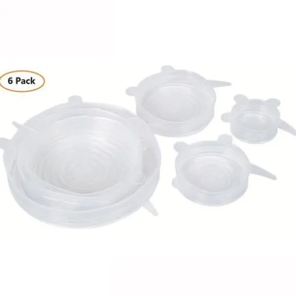 6st - Silikon Köksset Frukt Färsk Mat Saver Lock Mikrovågs diskmaskin Kåpor WSCZ1339