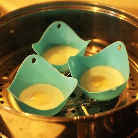 4st Silikon Poacher Cook Poching Pod Köksmatlagningskopp