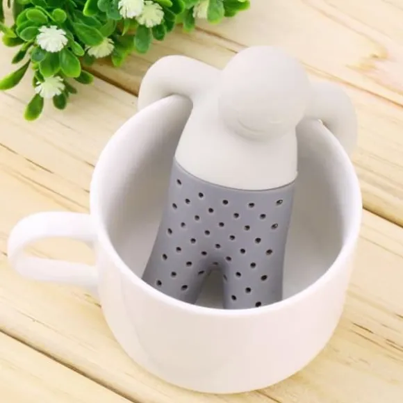 1 st Tekanna Söt tesil, silikon teinfuser Kryddfilterverktyg Tekanna tepåsar för te och kaffe Dryckesartiklar