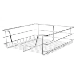 2 st Utdragbara Trådkorgar i Rostfritt Stål - 60 cm (B) med Mjuk Stängning För Skåp och Skafferier Kökslådor Förvaring 430 mm D x 497 mm B x 140 mm H | CDON