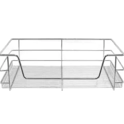 2 st Utdragbara Trådkorgar i Rostfritt Stål - 60 cm (B) med Mjuk Stängning För Skåp och Skafferier Kökslådor Förvaring 430 mm D x 497 mm B x 140 mm H | CDON