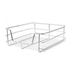 4 st Utdragbara Trådkorgar i Rostfritt Stål - 40 cm (B) med Mjuk Stängning För Skåp och Skafferier Kökslådor Förvaring 430 mm D x 297 mm B x 140 mm H | CDON