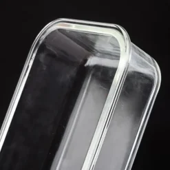 4 stycken glas matlådor med bambu lock i olika storlekar