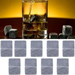 9 stycken whiskystenar dricker isbitar Återanvändbara vinkylare drycker vinkylare stenar