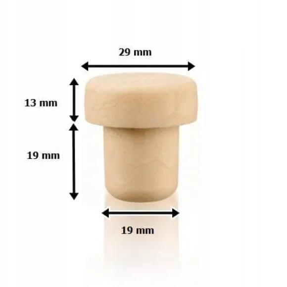 SVAMPKAPP 1 st. FLASKSTOPP 19mm ITALIENSK PRODUKT CERTIFIERAD