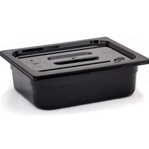 Svart polykarbonat GN lock GN 1/4 - Hendi 862940