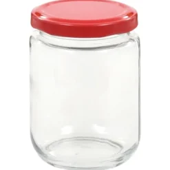 Syltburkar i glas med röda lock 96 st 230 ml - Kakburk - Kakburkar - Home & Living