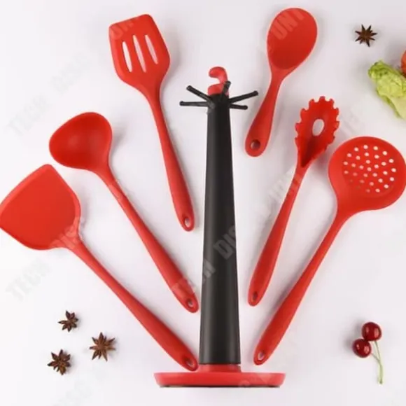 TD® silikonspatelset Värmebeständig non-stick silikonmatlagningsredskap 7 delar