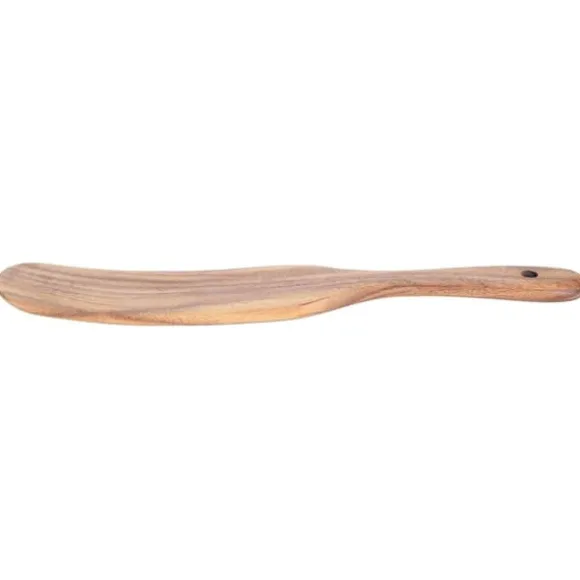 Teak Spatel Platt Form Livsmedelsgodkänd Trä Matlagningsspatel För Hemkök Matlagning (29x5,5cm)