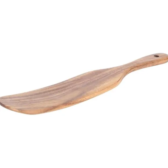Teak Spatel Platt Form Livsmedelsgodkänd Trä Matlagningsspatel För Hemkök Matlagning (29x5,5cm)