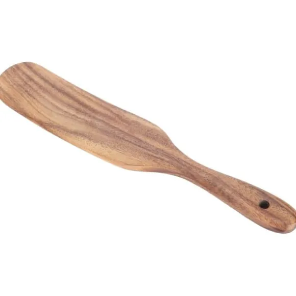Teak Spatel Platt Form Livsmedelsgodkänd Trä Matlagningsspatel För Hemkök Matlagning (29x5,5cm)