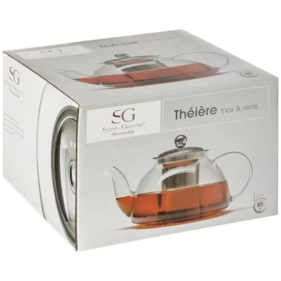 Teapot - GOURMET SECRET - Glass 85cl - Mått 21x15x12 cm - Diskmaskinssäker - 0.39 kg