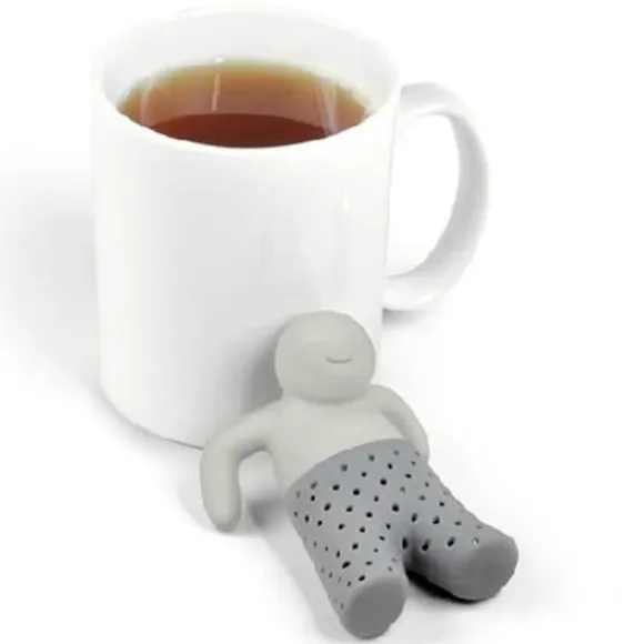Teapåse - Teablads - Livsmedelssilikon - Färg grå - Temperatur -40 till 250°C