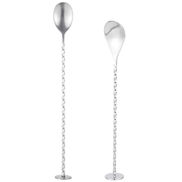 Teardrop Bar Spoon Set (20.5cm & 25.5cm) - Rostfria Cocktail Mixing Spoons