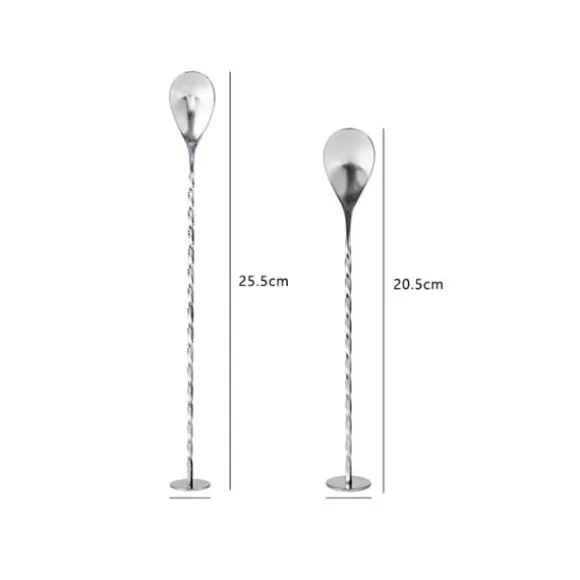 Teardrop Bar Spoon Set (20.5cm & 25.5cm) - Rostfria Cocktail Mixing Spoons