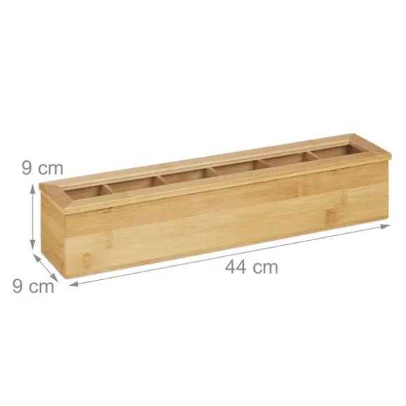Teaskrin, Bambu, 9x44x9 cm, Natur