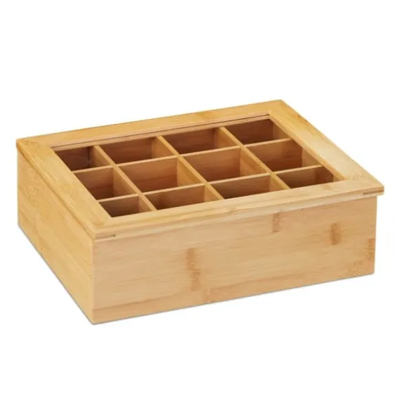 Teaskrin, Bambu, 9x28x23 cm, Natur