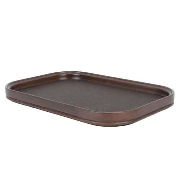 Tebricka Bambu Trä Serveringsbricka Stort utrymme Japansk Minimalistisk Vintage Serveringsbräda för Te Dessert Mat Middag Rektangulär