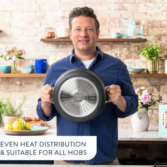 Tefal Jamie Oliver Cook's Classics HA-grytan med glaslock 30 cm/5,4 L, svart