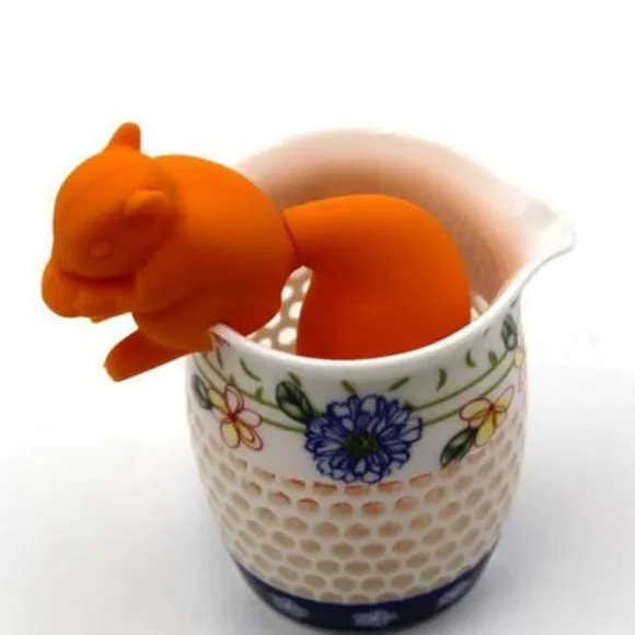 Teinfuser - 8sanone - Ekorre - Livsmedelsklassad silikon - 7cm x 7cm x 3cm - Unisex