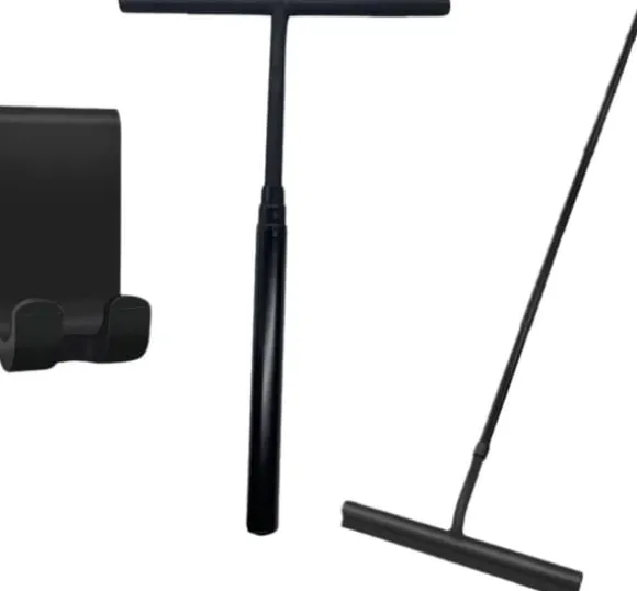 Teleskopisk gummiskrapa för glas, rent vatten, fönsterputsare för skjutdörr, 28 cm