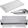 Teleskopisk köksfläkt 50cm Inox BT-233