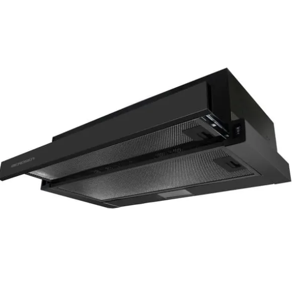 Teleskopisk köksfläkt 50cm svart BT-238