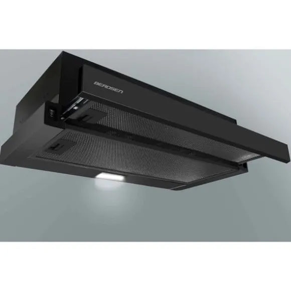Teleskopisk köksfläkt 50cm svart BT-238