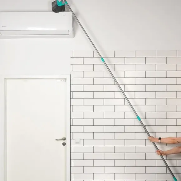 Teleskopisk kvast för damm och spindelnät, triangulär, 140-327 cm