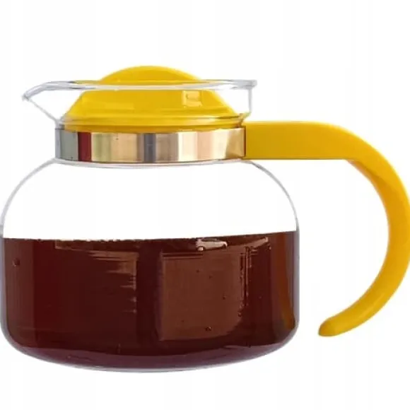 TERMISIL GLASKANNA 1,3L FÖR KAFFE, TE, ÖRTER, KAYA, VÄRMETÅLIG, POLSK