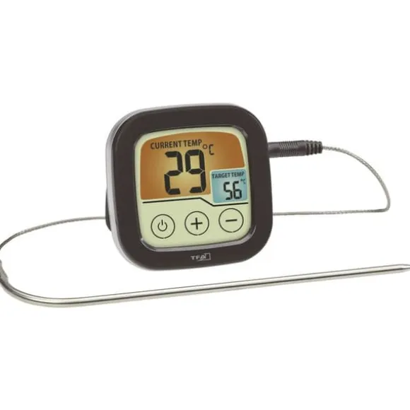 TFA Dostmann 14.1509.01 Grilltermometer Övervakning av kärntemperatur, med touchscreen, Kabelsensor Stek, Grillad mat