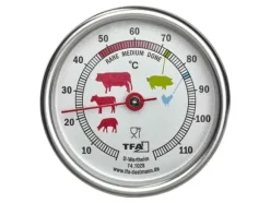 TFA - Köttermometer - för ugn, till barbequegrill, för grill - silver