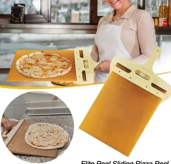 The Art of Pizza - Den perfekta pizzaspaden, glidande pizzaskal Non-stick pizzaöverföringsskyffel i trä, glidande pizzaskal (52,5*35 cm)