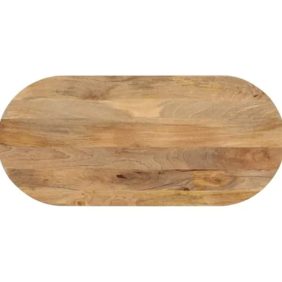 The Living Store Bordsskiva 90x40x3,8 cm oval massivt mangoträ - Bordsskivor
